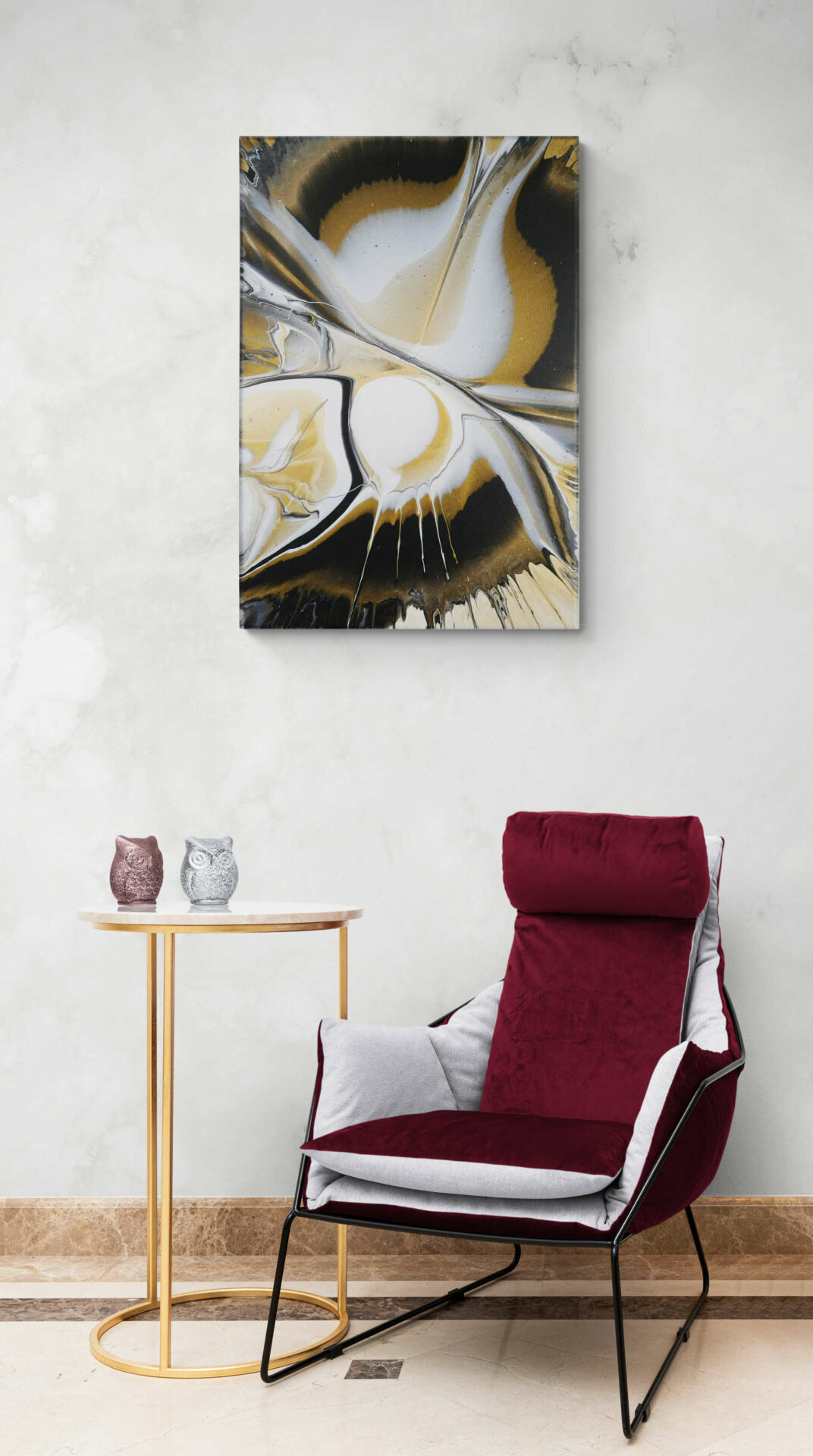 blackgold_fine art painting_in a room