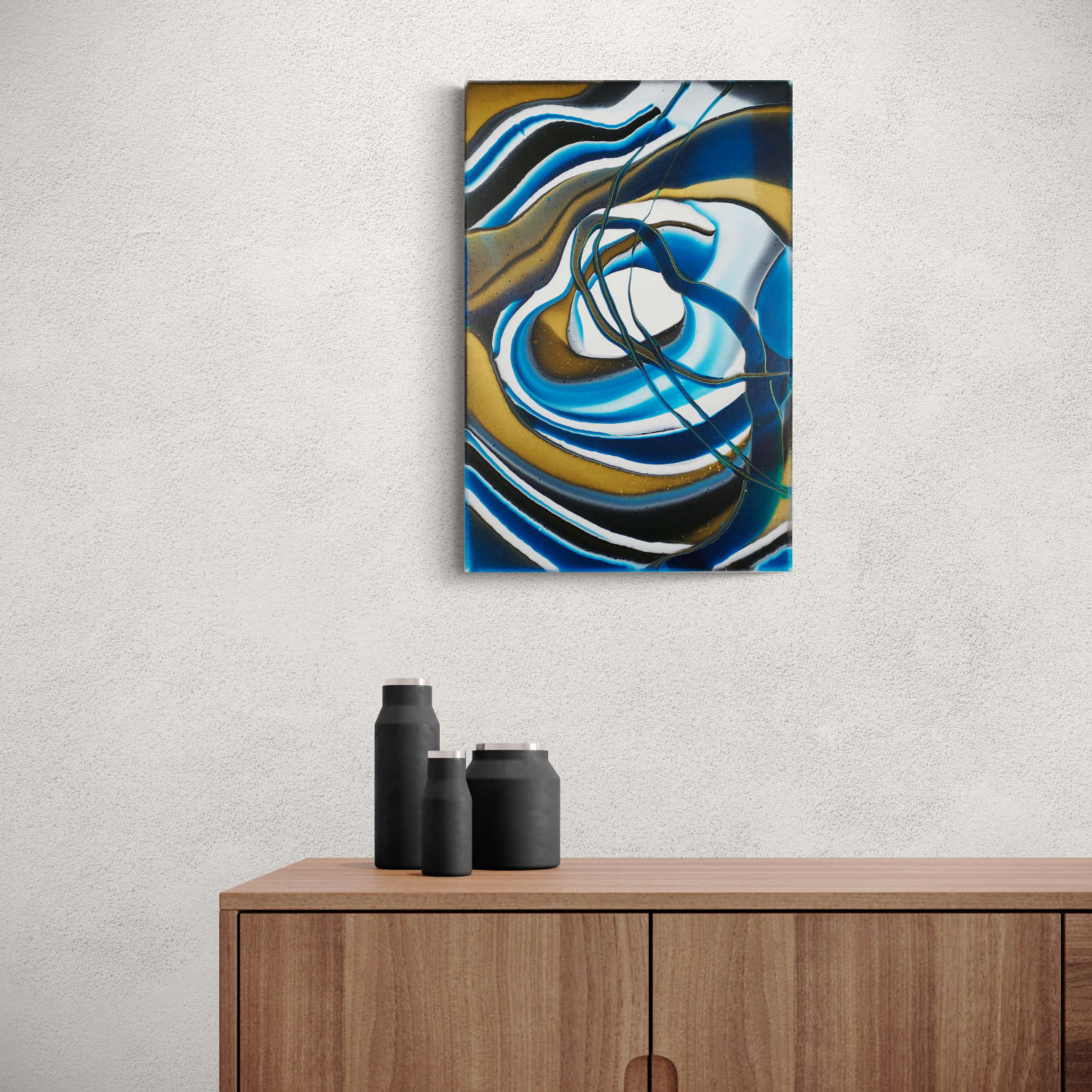 bluegold_fine art painting_in a room