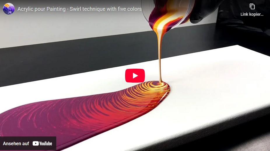 Die Swirl Pouring Technik-Ansehen auf YouTube